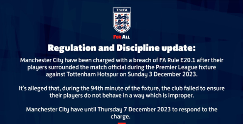  曼城“围攻门”事件升级，官方要求12月7日前给出解释