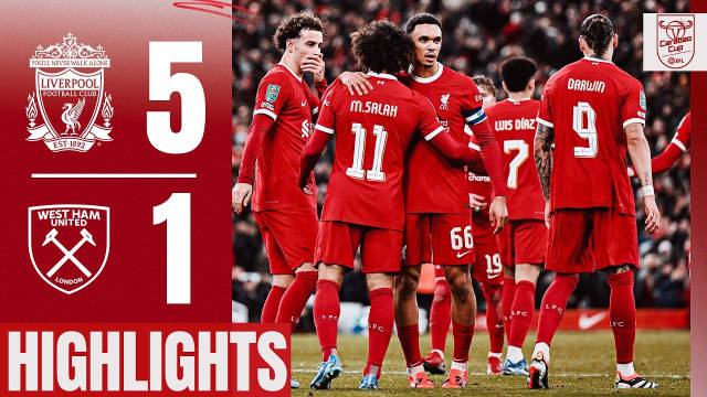 英联杯-琼斯双响 利物浦5-1西汉姆联晋级四强