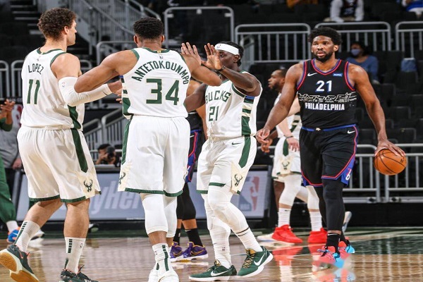 雄鹿124-117胜快船，利拉德35+11字母哥34+10