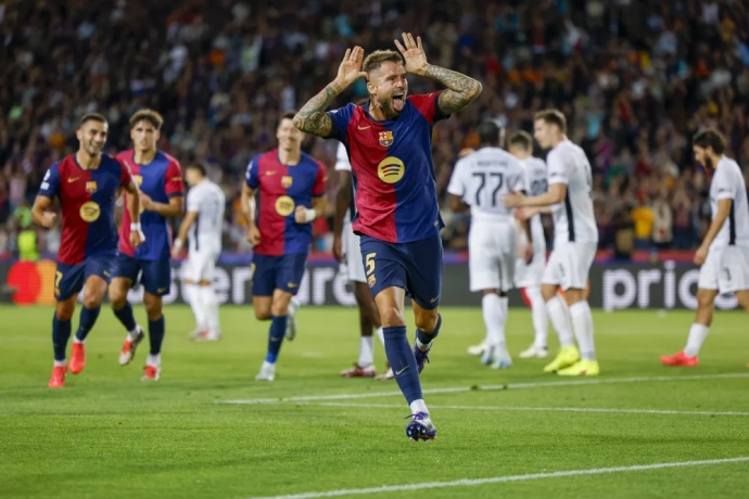 奥尔莫传射建功 巴萨3-1力克马竞4分领跑西甲